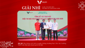 Sinh viên Nghiên cứu khoa học đạt giải Nhì tại Trường Đại học Trưng Vương