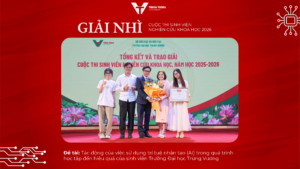 Sinh viên TV-UNI đạt giải Nhì với đề tài AI trong học tập