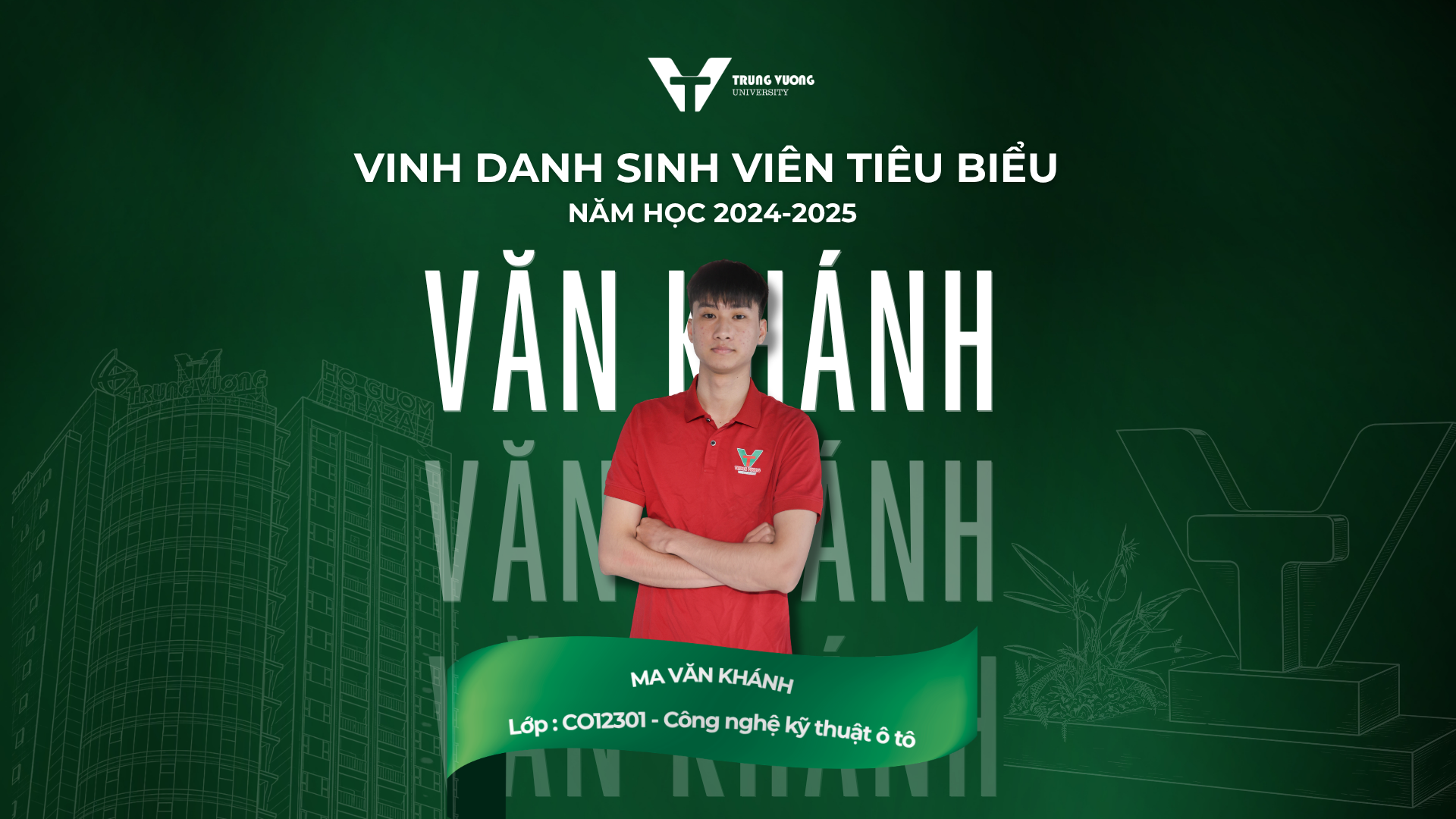 Sinh viên tiêu biểu TVU 2024–2025: Ma Văn Khánh và hành trình vượt khó chạm tới thành công