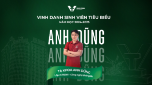 Sinh viên tiêu biểu TVU 2024–2025: Tạ Khoa Anh Dũng và hành trình chinh phục tri thức
